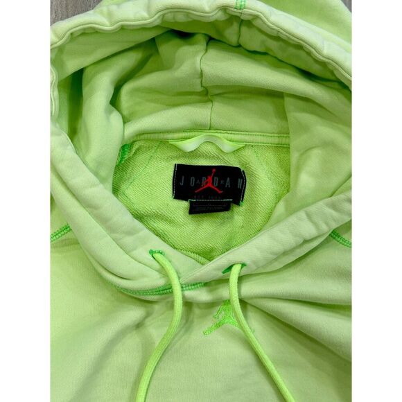 Nike Jordan Wings Washed Pullover Hoodie - Men's Large - Green - Picture 4 of 10